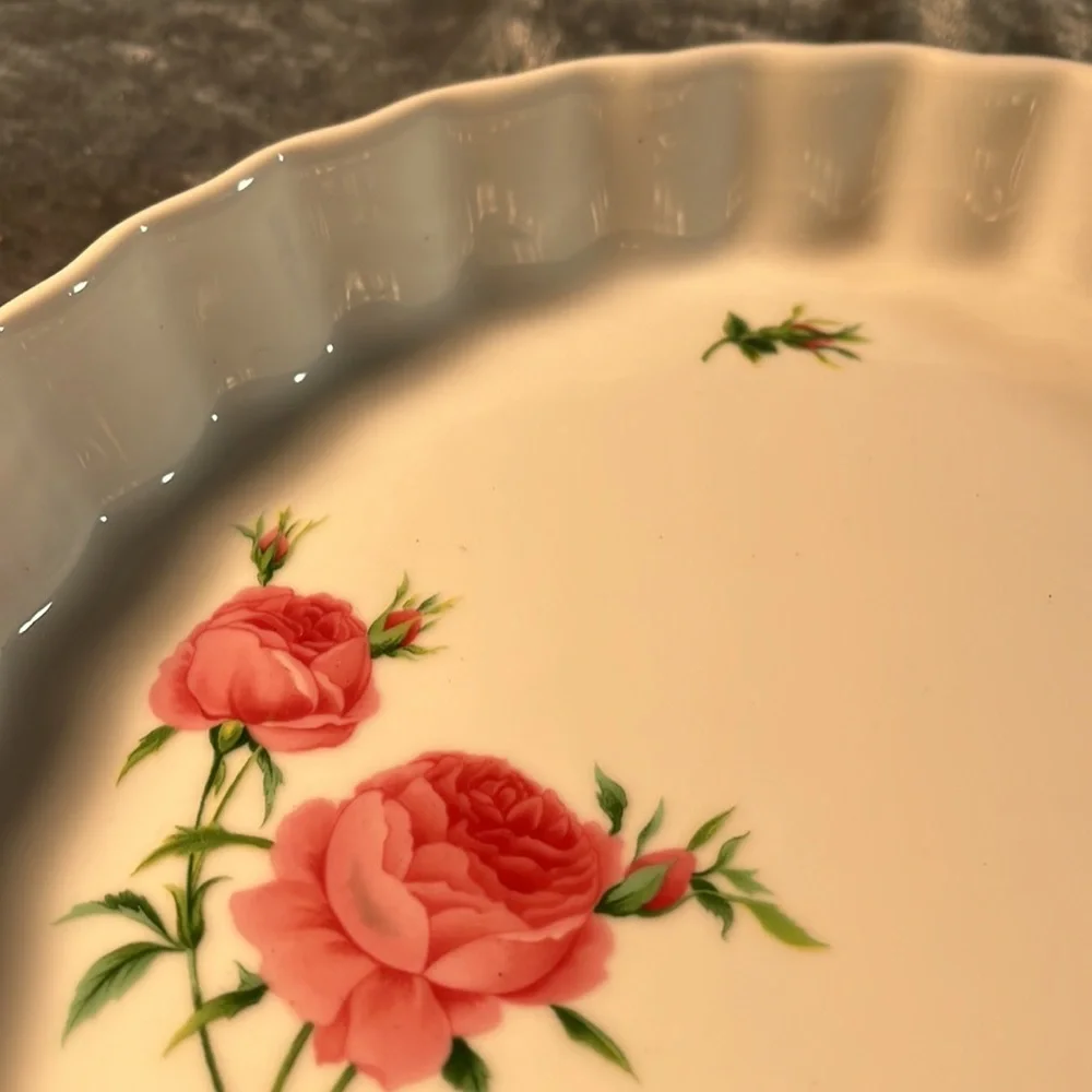 VTG Floral Pie Plate